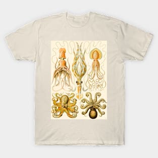 Vintage Underwater Octopus Illustration T-Shirt